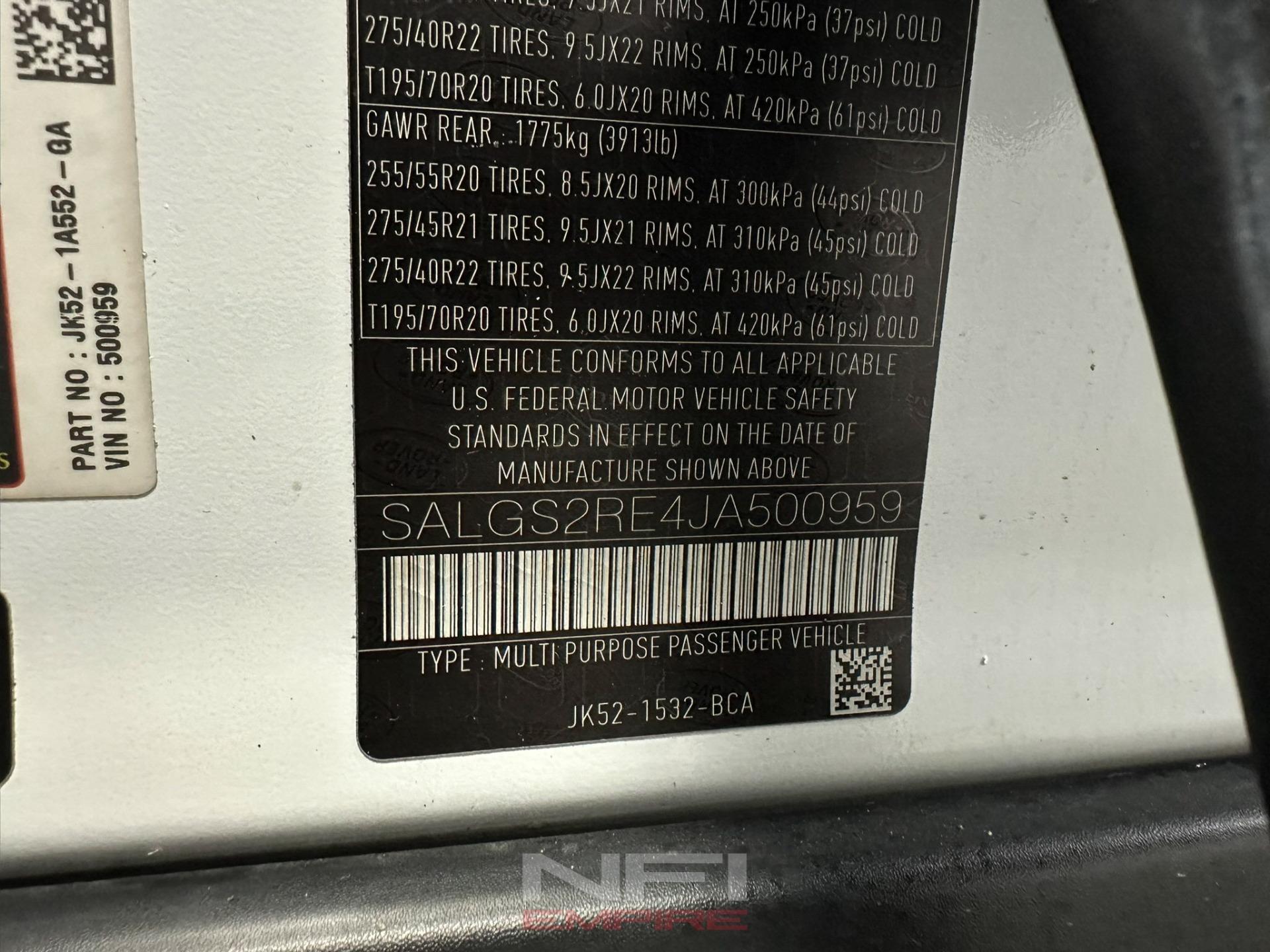 2018 Land Rover Range Rover Supercharged