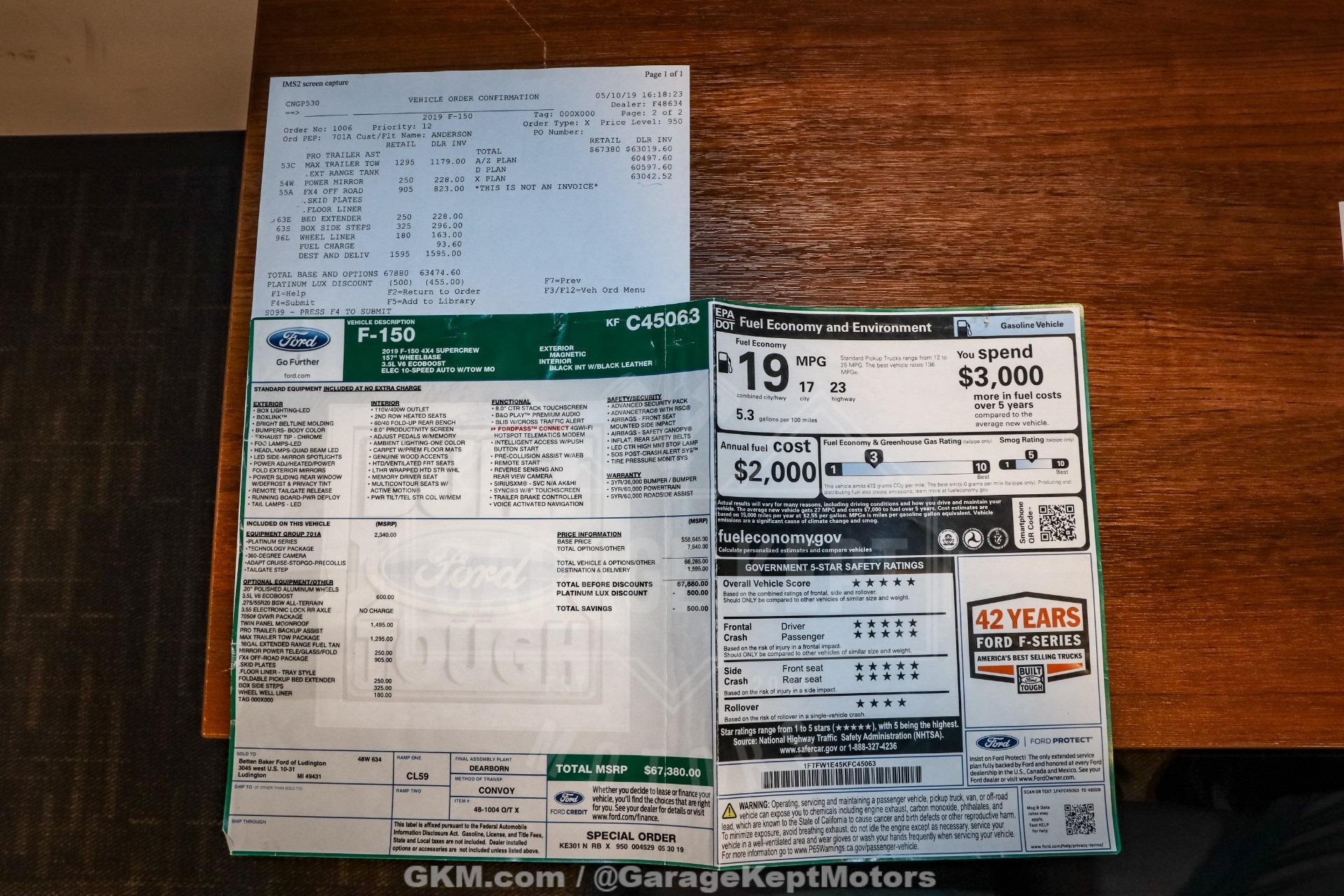 2019 Ford F-150 Platinum