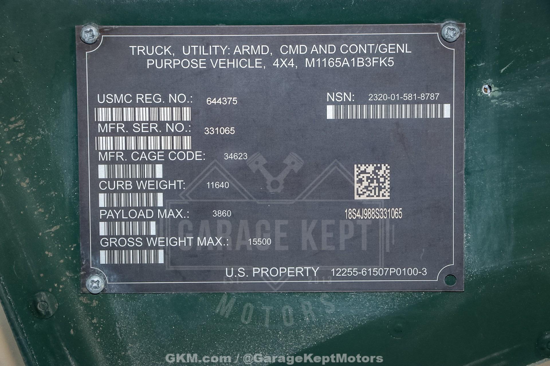 2009 AM General M1165A1