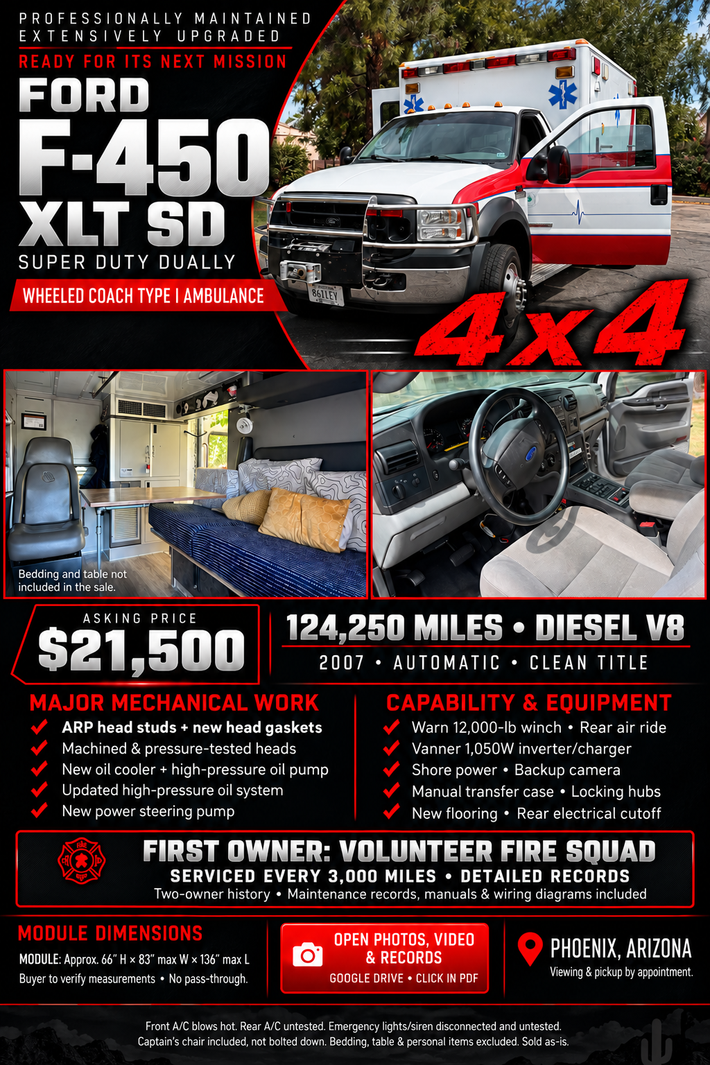 2007 Ford F-450 XLT Ambulance