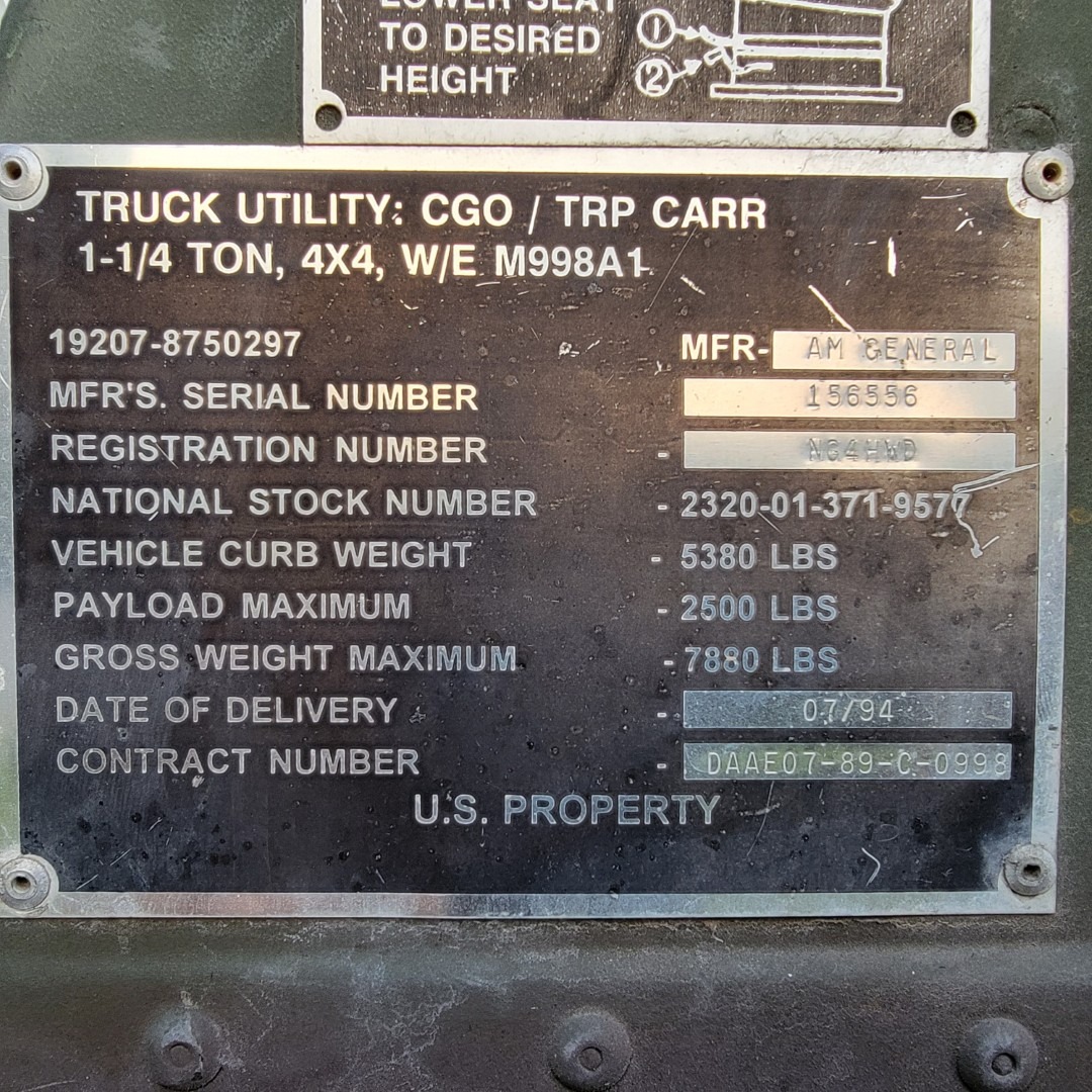 1994 AM General M998
